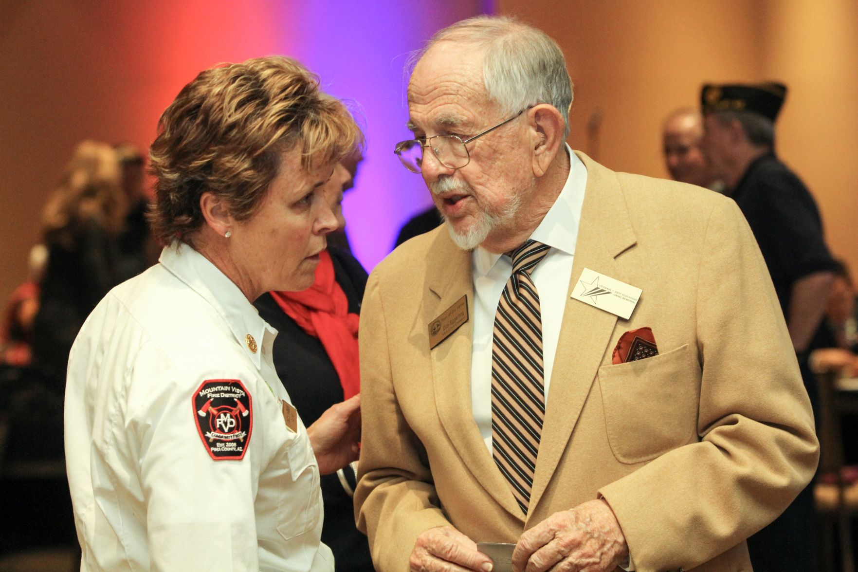 Dick Eggerding and Chief Cheryl Horvath